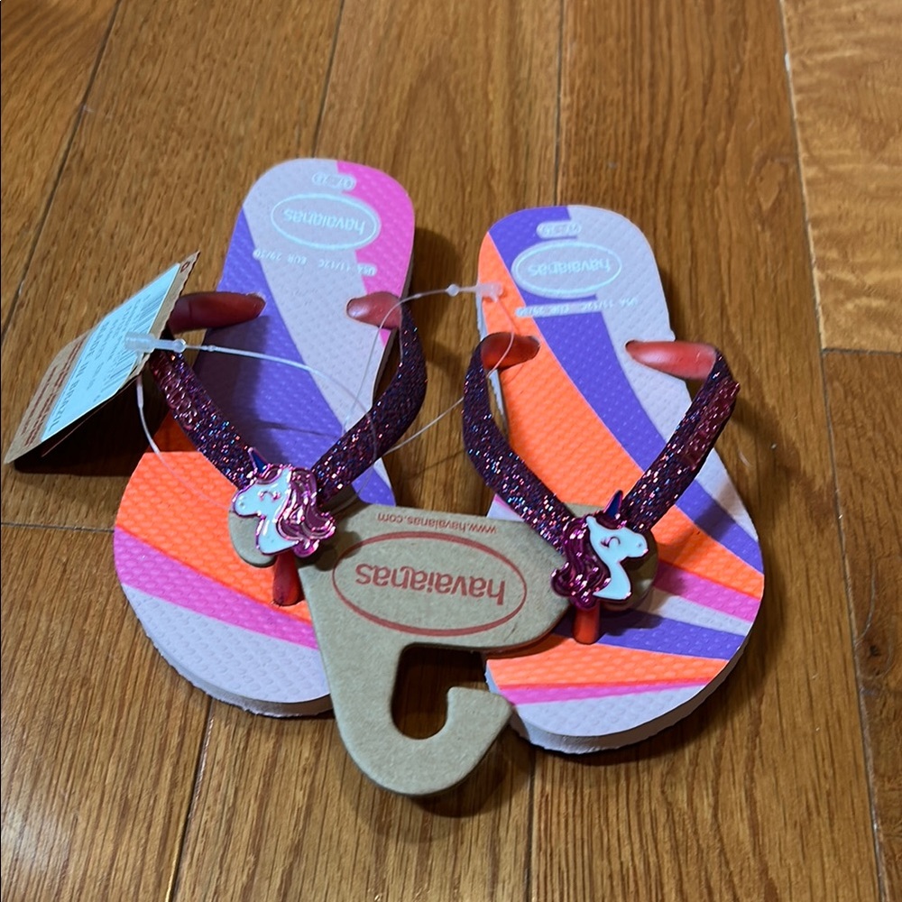 Havaianas Pink and Purple Sandals Vibrant Flip Flops